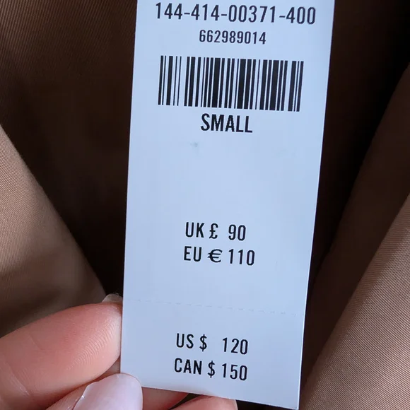 Abercrombie & Fitch Cropped Trench Coat Small NWT - Picture 6 of 7